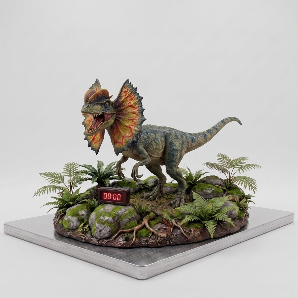 Dilophosaurus Alarm Clock